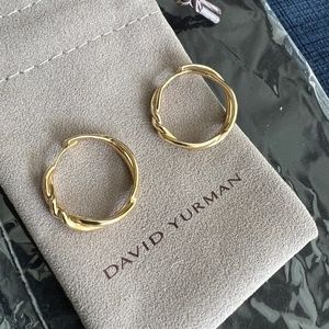 David Yurman Continuance 18K gold hoop earrings